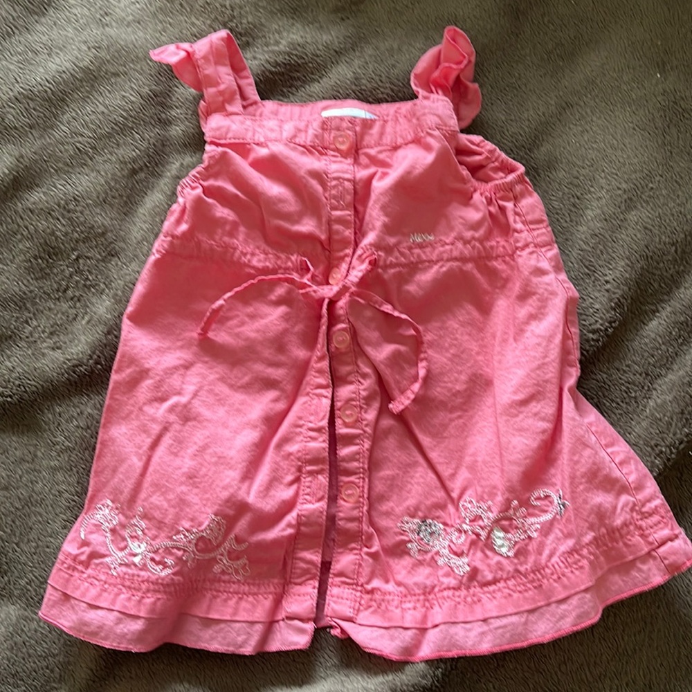 Mexx pink cotton infant dress 6-9M (68cm)